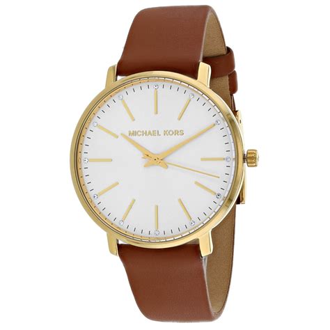 michael kors women leather watch.